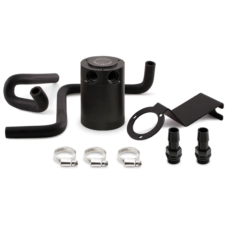 Mishimoto 2013+ Subaru BRZ / 2017+ Toyota 86 / 13-16 Scion FR-S Baffled Oil Catch Can Kit - Black - REWRK Collective