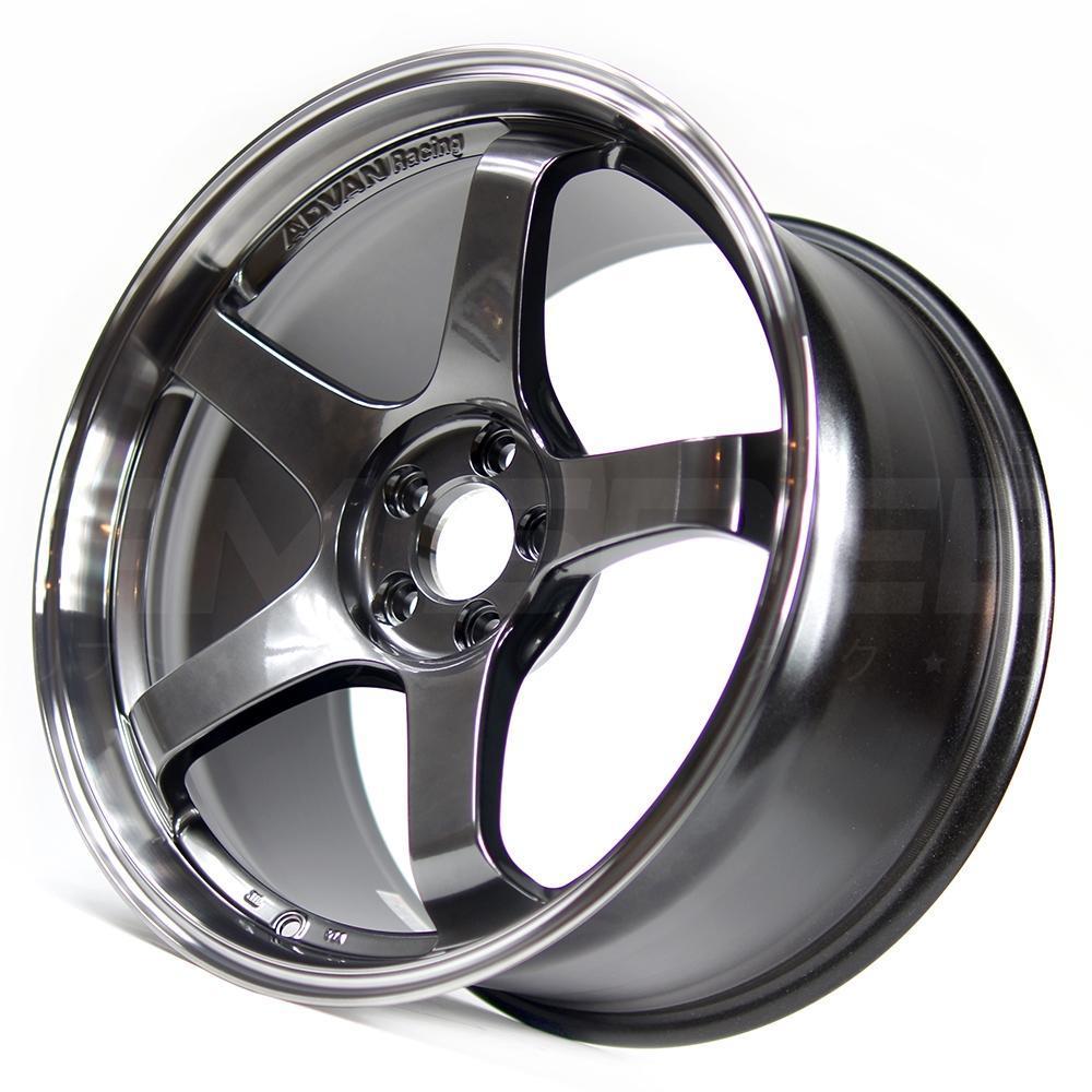Advan GT 18X10.5+24 5-114.3 Machining & Racing Metal Black Wheel