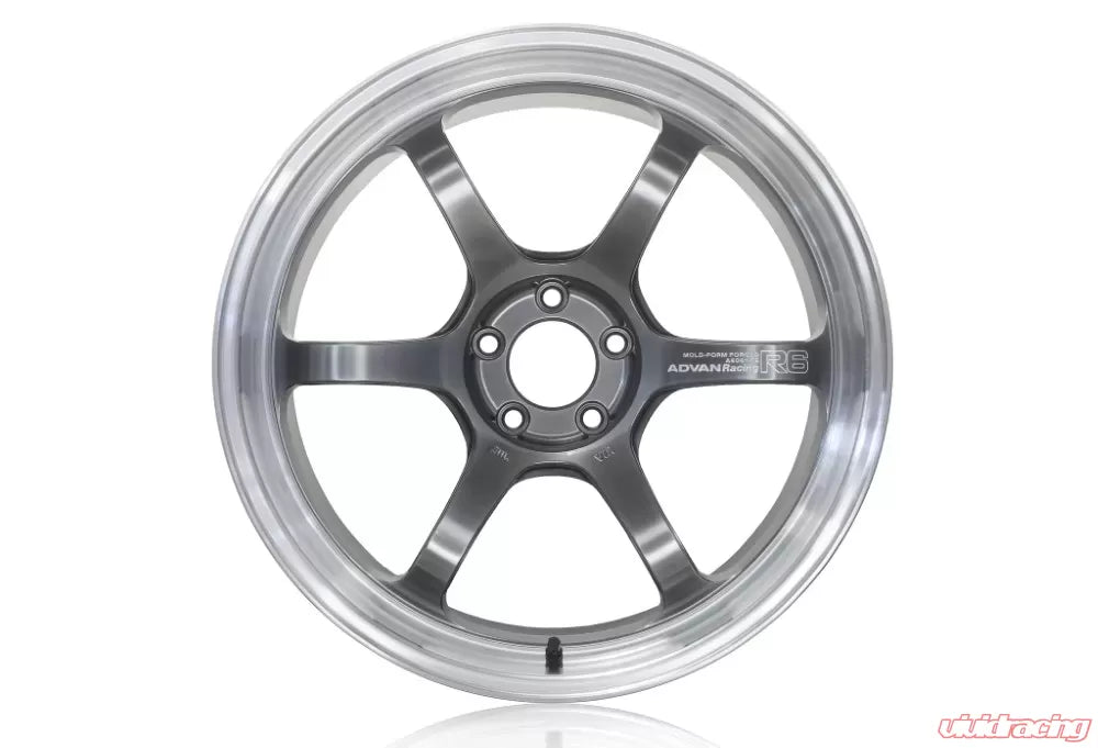 Advan R6 18X10.5+24 5-114.3 Machining & Racing Hyper Black Wheel