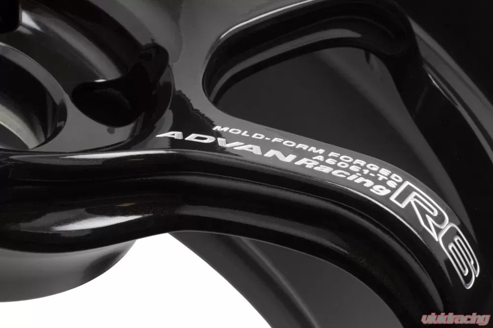 Advan R6 18X10.5+32 5-112 Racing Titanium Black Wheel