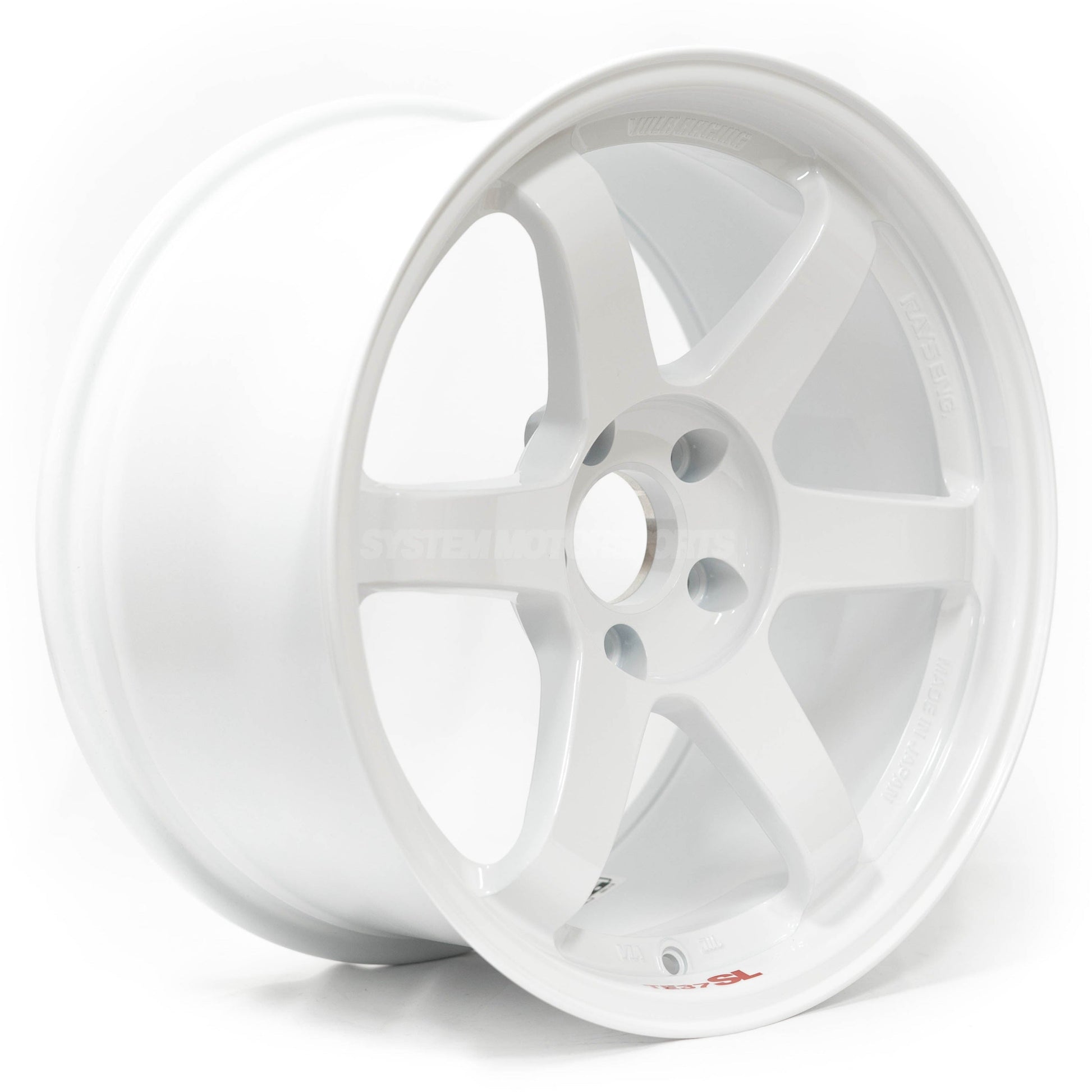 Volk Racing TE37SL 18X10.5+15 5-114.3 Dash White Wheel