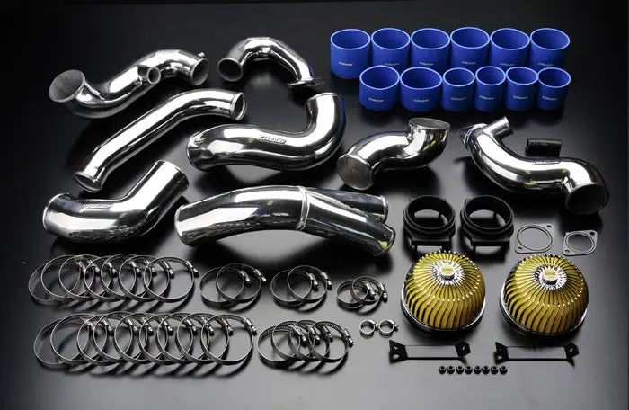 GReddy 89-94 Nissan Skyline GT-R Twin Airinx Complete Suction Intake Kit w/o Airflow Meters - REWRK Collective