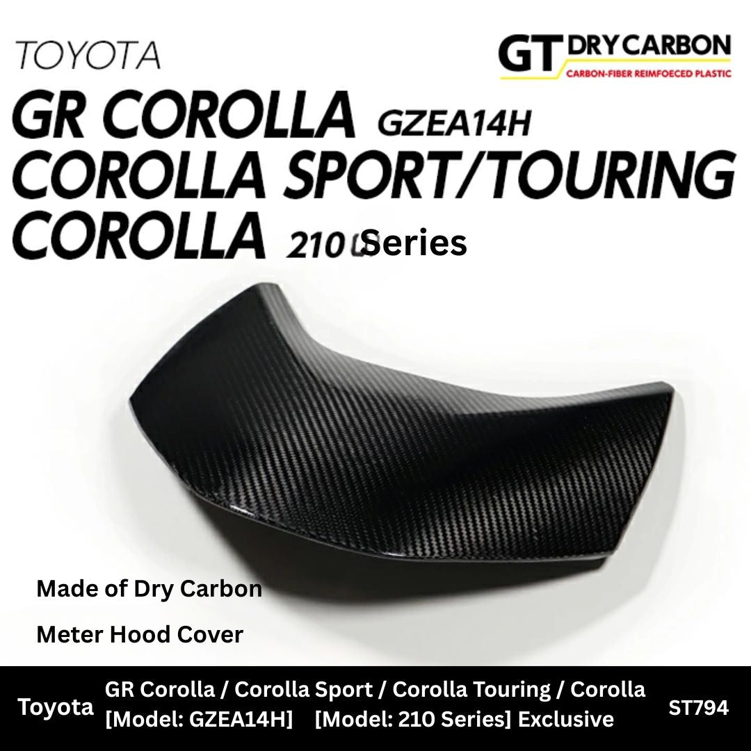 Toyota GR Corolla Dry Carbon Meter Hood Cover