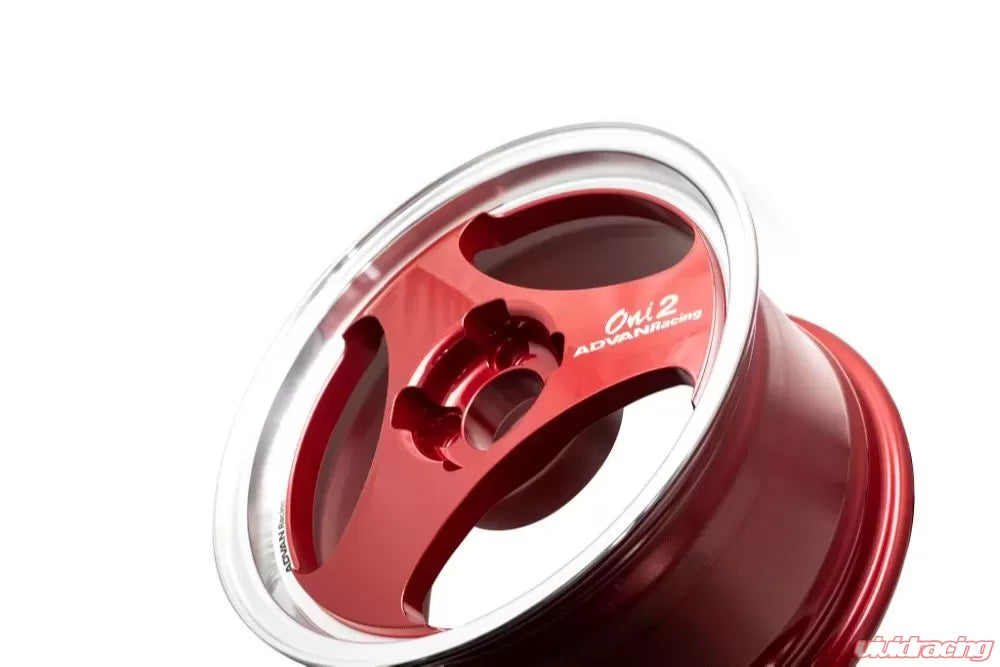 Advan ONI2 15X8.0+30 4-100 Machining & Racing Candy Red Wheel