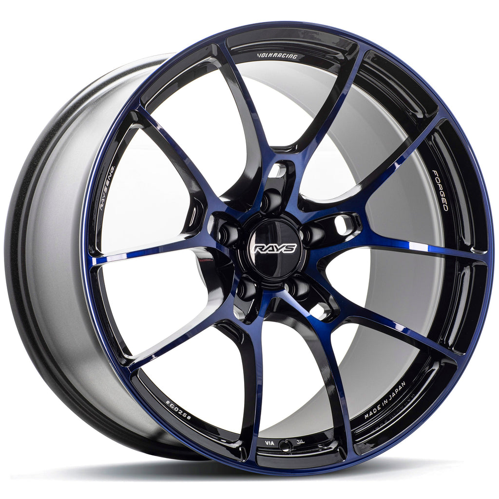 Volk Racing G025 19X10.5+22 5-120 Dark Blue/ DC Wheel