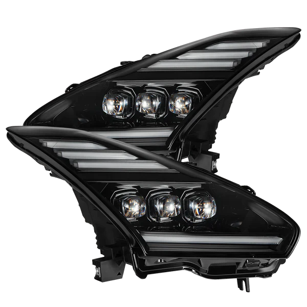 09-25 Nissan GT-R NOVA-Series LED Projector Headlights Black/ Alpha-Black (ETA late Apr)