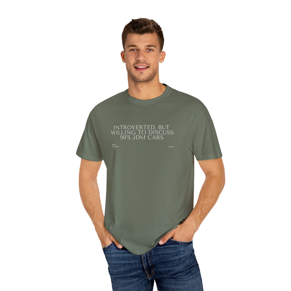"Introverted, But Willing to Discuss 90's JDM Cars" T-Shirt