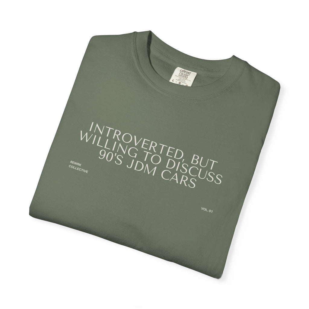 "Introverted, But Willing to Discuss 90's JDM Cars" T-Shirt