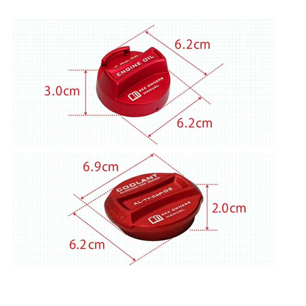 Toyota GR Corolla Aluminum Tank Cap 2-Point Set