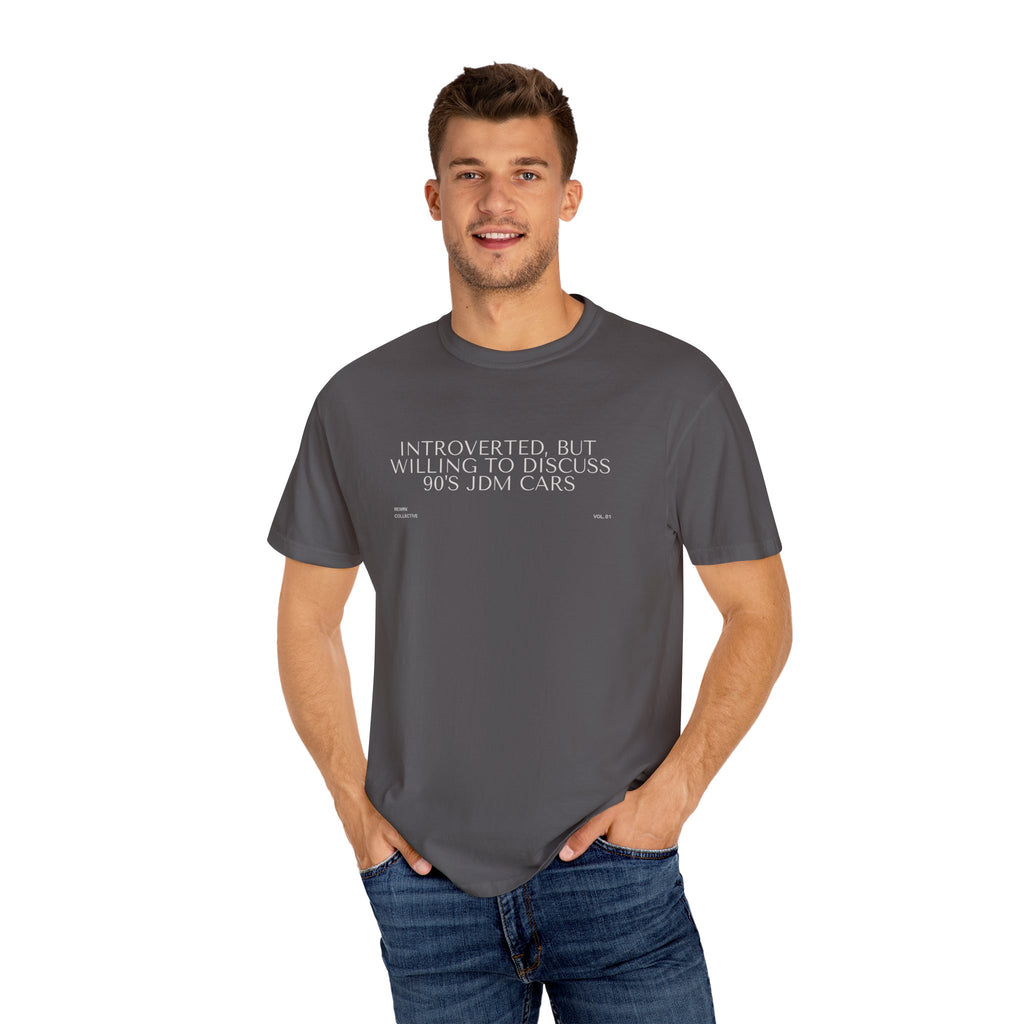 "Introverted, But Willing to Discuss 90's JDM Cars" T-Shirt