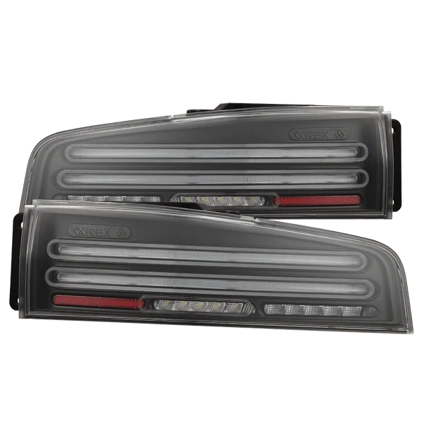 23-25 Nissan Z Twin-Loop Style NOVA-Series Prismatic LED Tail Lights Black/Alpha Black