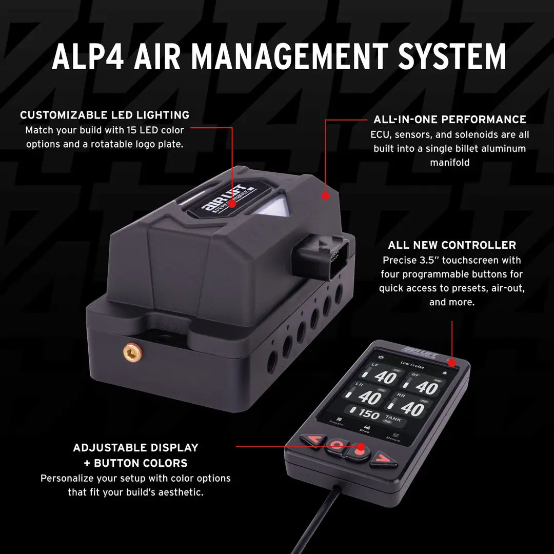 Airlift ALP4 Air Management, 3/8" Air Line (No Tank, No Compressor) P/N: 27485 - REWRK Collective