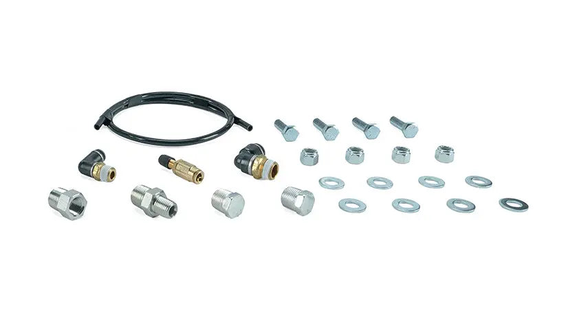 Airlift 5 Gal. Polished Tank w/ Viair 444c black compressor, 1/4"; 3/8" fittings and tank mounting hardware - REWRK Collective