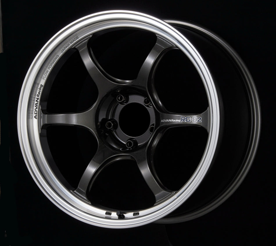 Advan RG-D2 18x10.0+35 5-114.3 Machining & Black Gunmetallic Wheel