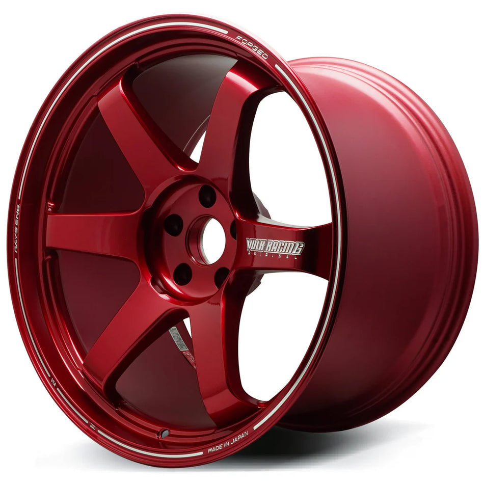 Volk Racing TE37 Ultra M-Spec 19X10.0+30 5-114.3 Red (Tesla) Wheel