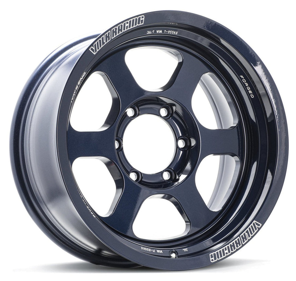 Volk Racing TE37XT M-Spec 17X8.0+00 6-139.7 Mag Blue Wheel