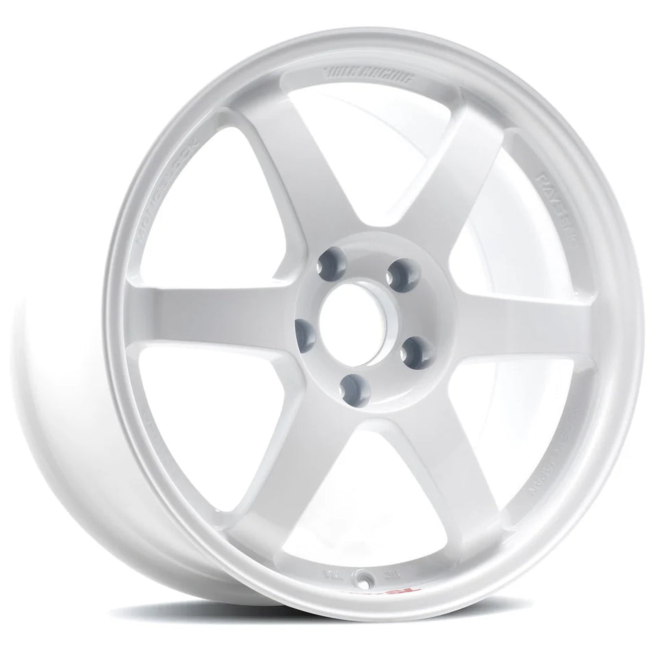 Volk Racing TE37SL 18X9.5+22 5-120 Dash White Wheel