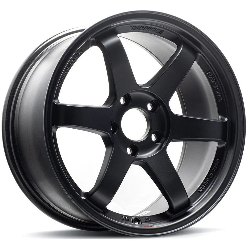 Volk Racing TE37SL 18X9.5+22 5-120 Flat Black Wheel