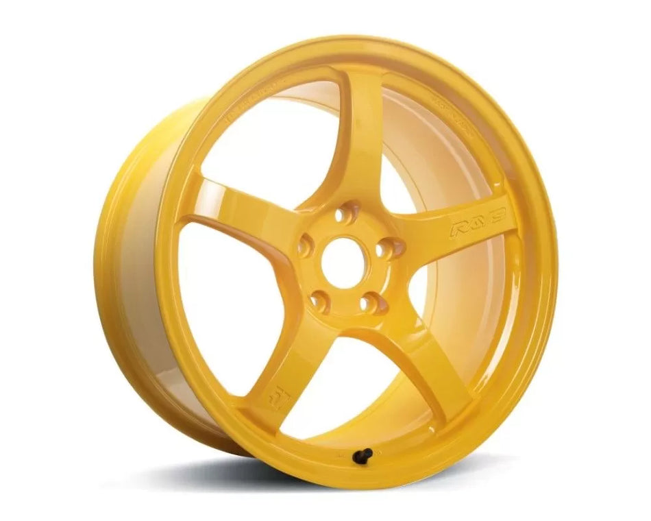 Gram Lights 57CR 18X9.5+22 5-114.3 Mach Yellow Wheel 2324 Limited