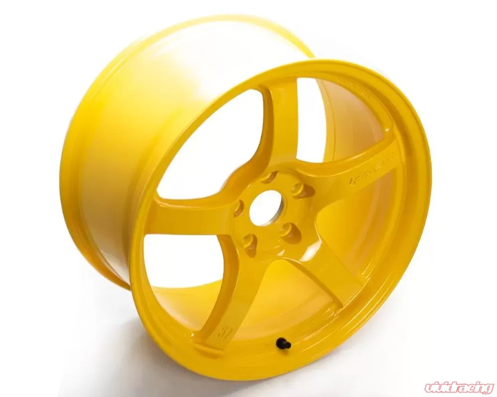 Gram Lights 57CR 17X9.0+38 5-100 Mach Yellow Wheel 2324 Limited