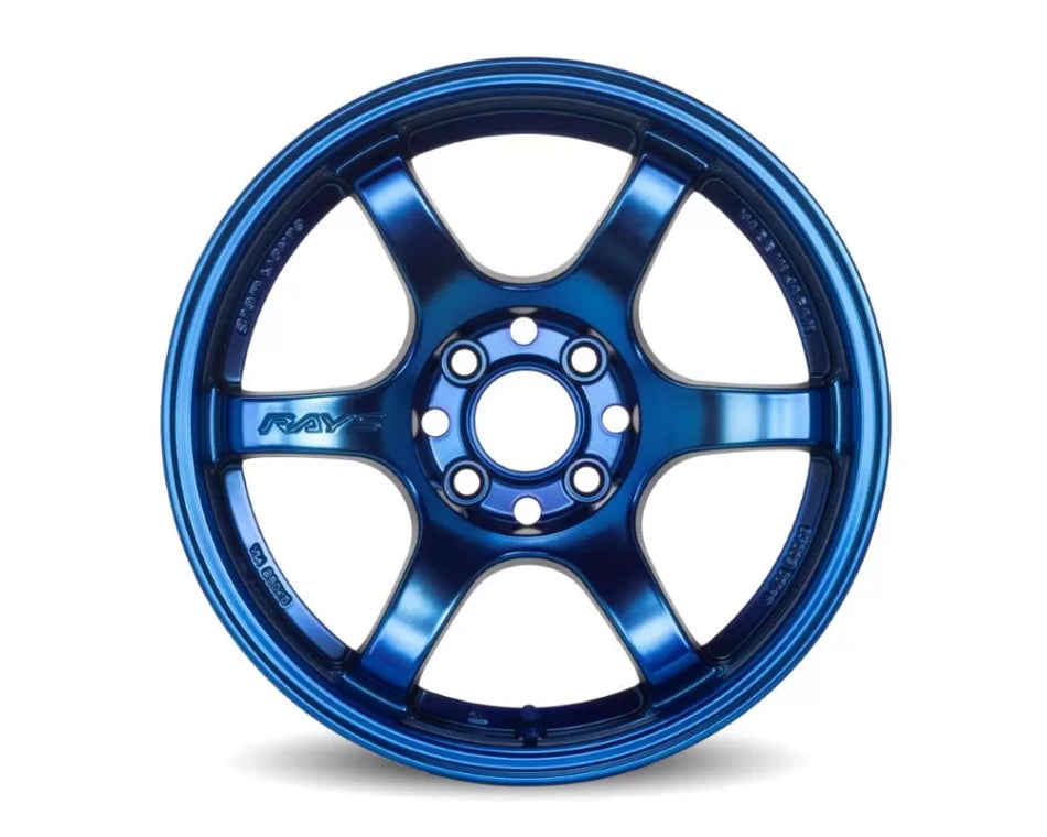 Gram Lights 57DR 18X9.5+38 5-114.3 Spatta Blue Wheel