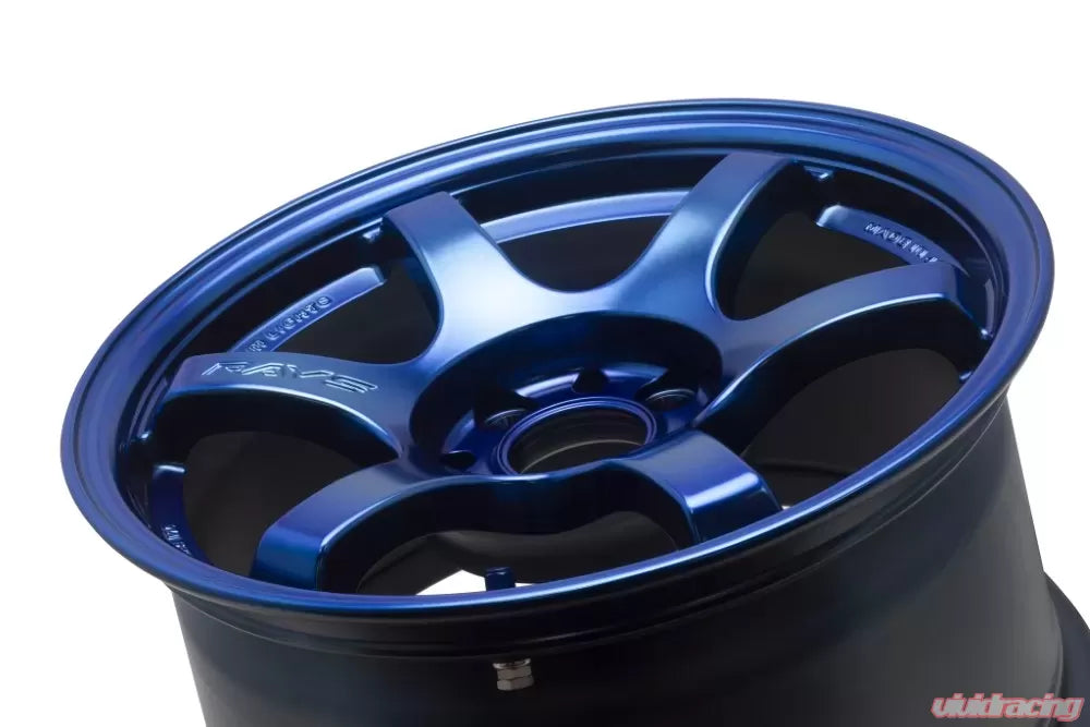 Gram Lights 57DR 18X10.5+22 5-114.3 Spatta Blue Wheel