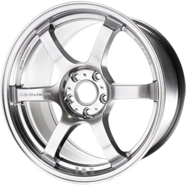 Gram Lights 57DR 19X10.5+12 5-114.3 Grace Silver Wheel