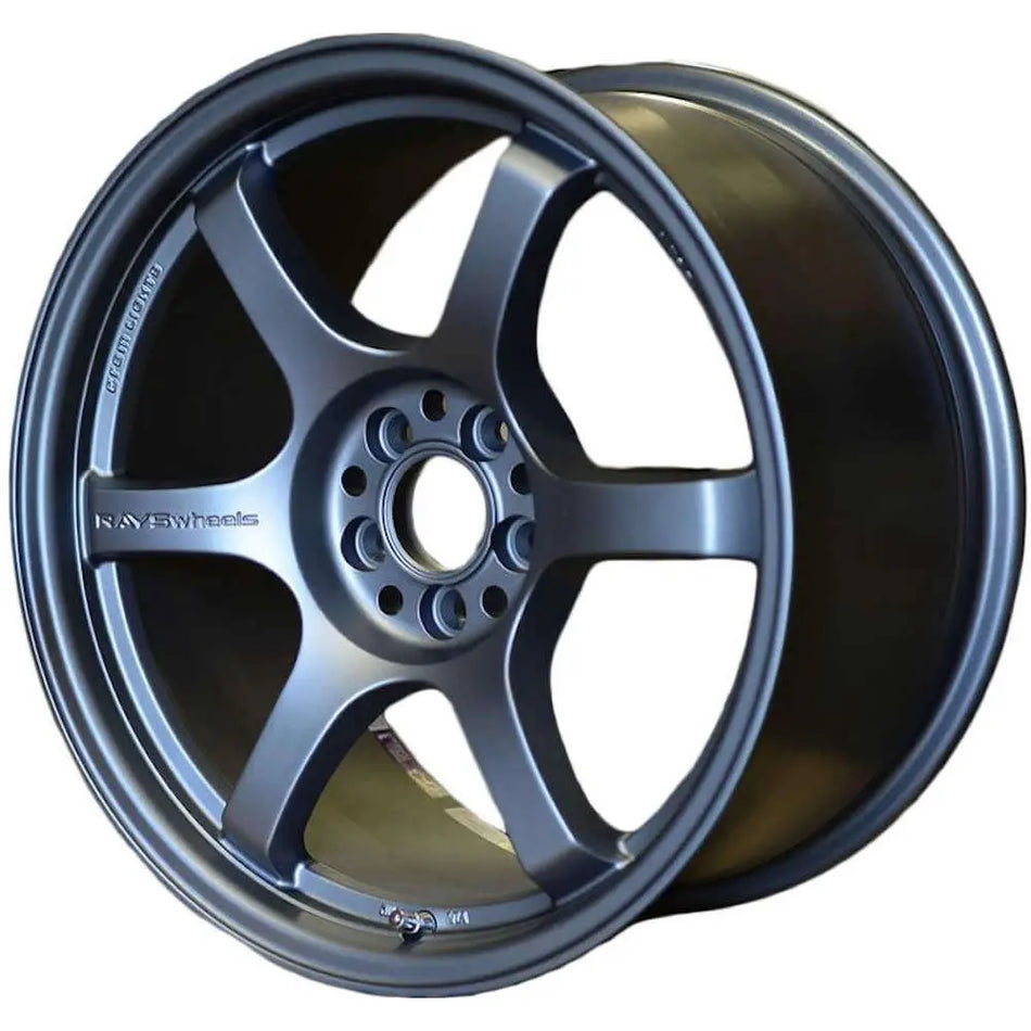 Gram Lights 57DR 17X9.0+22 5-114.3 Dark Blue Chrome Coating Black Wheel