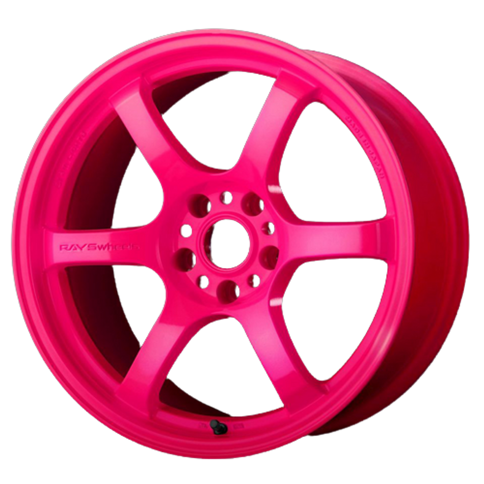 Gram Lights 57DR 18X9.5+38 5-114.3 Luminous Pink Wheel