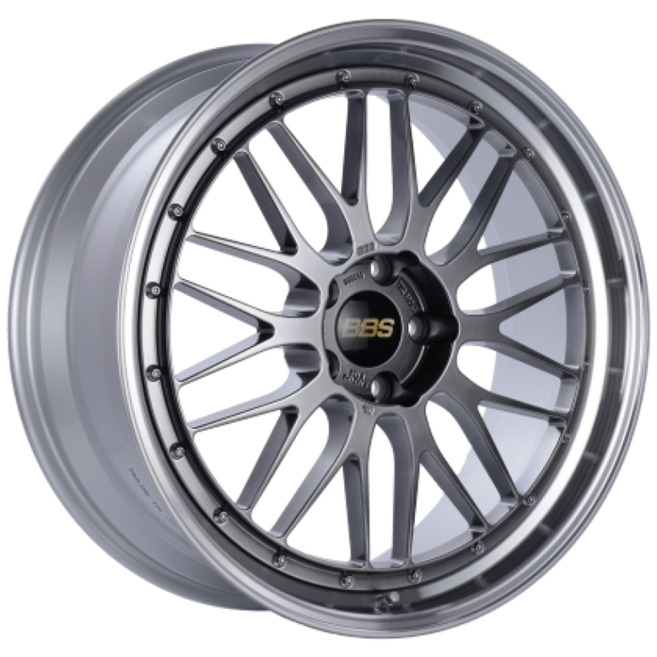 BBS LM 18x8.5 5x114.3 ET38 Diamond Black Center Diamond Cut Lip Wheel - 82mm PFS Required - REWRK Collective