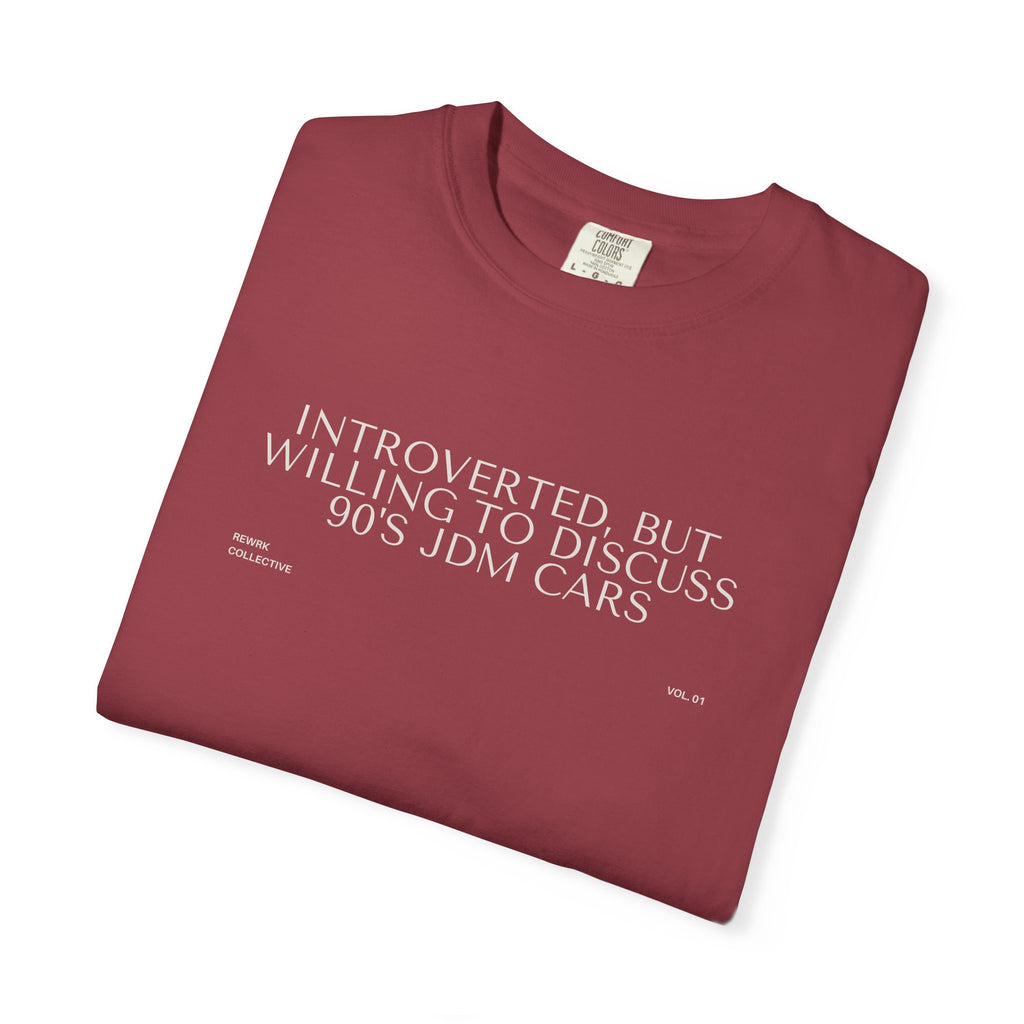 "Introverted, But Willing to Discuss 90's JDM Cars" T-Shirt
