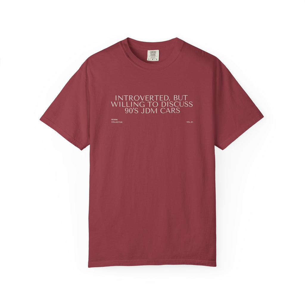 "Introverted, But Willing to Discuss 90's JDM Cars" T-Shirt