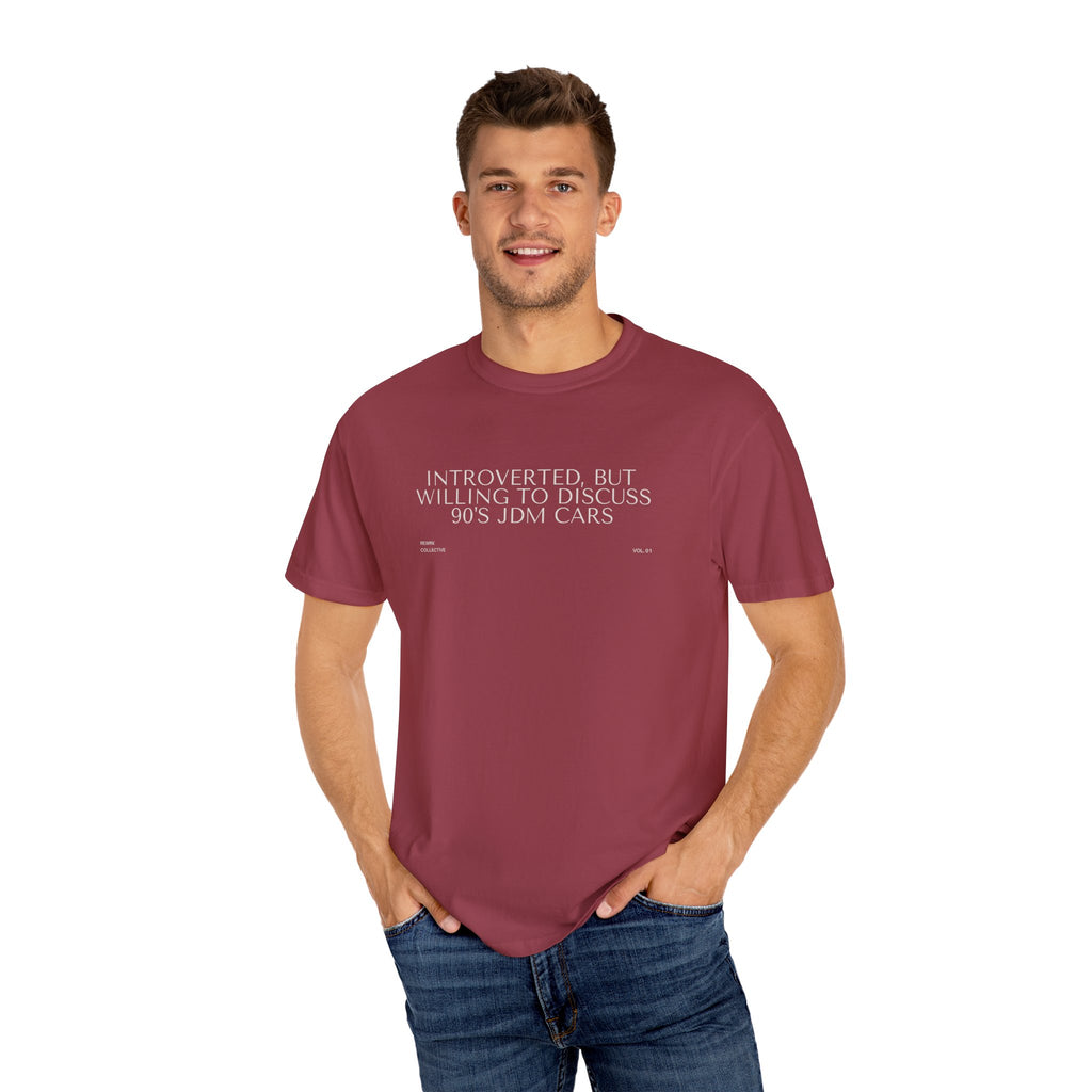 "Introverted, But Willing to Discuss 90's JDM Cars" T-Shirt