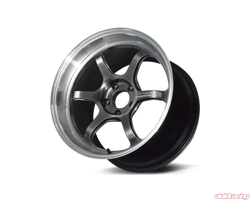 Advan R6 18X10.5+24 5-114.3 Machining & Racing Hyper Black Wheel