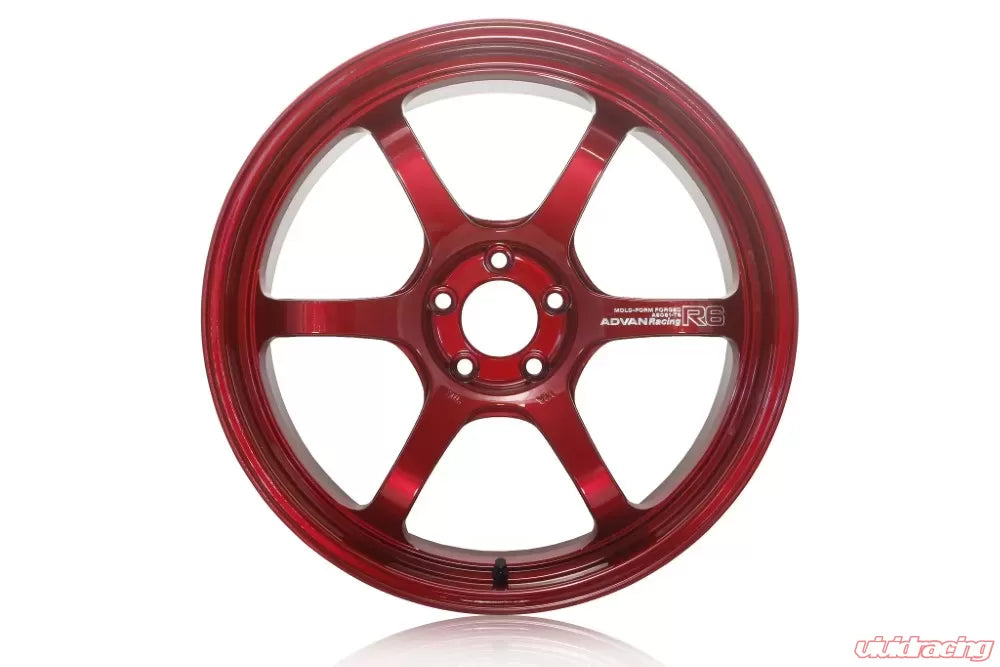 Advan R6 18X9.5+45 5-120 Racing Candy Red Wheel