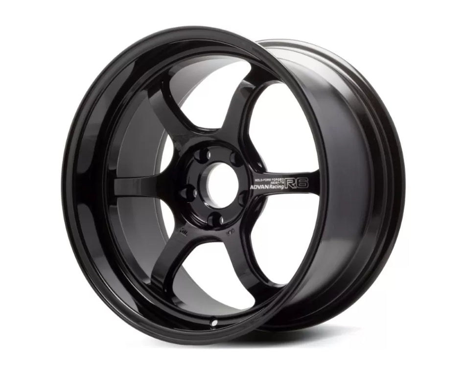 Advan R6 18X10.0+35 5-114.3 Racing Titanium Black Wheel