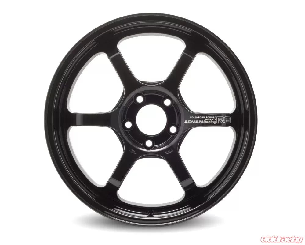 Advan R6 18X10.5+32 5-112 Racing Titanium Black Wheel
