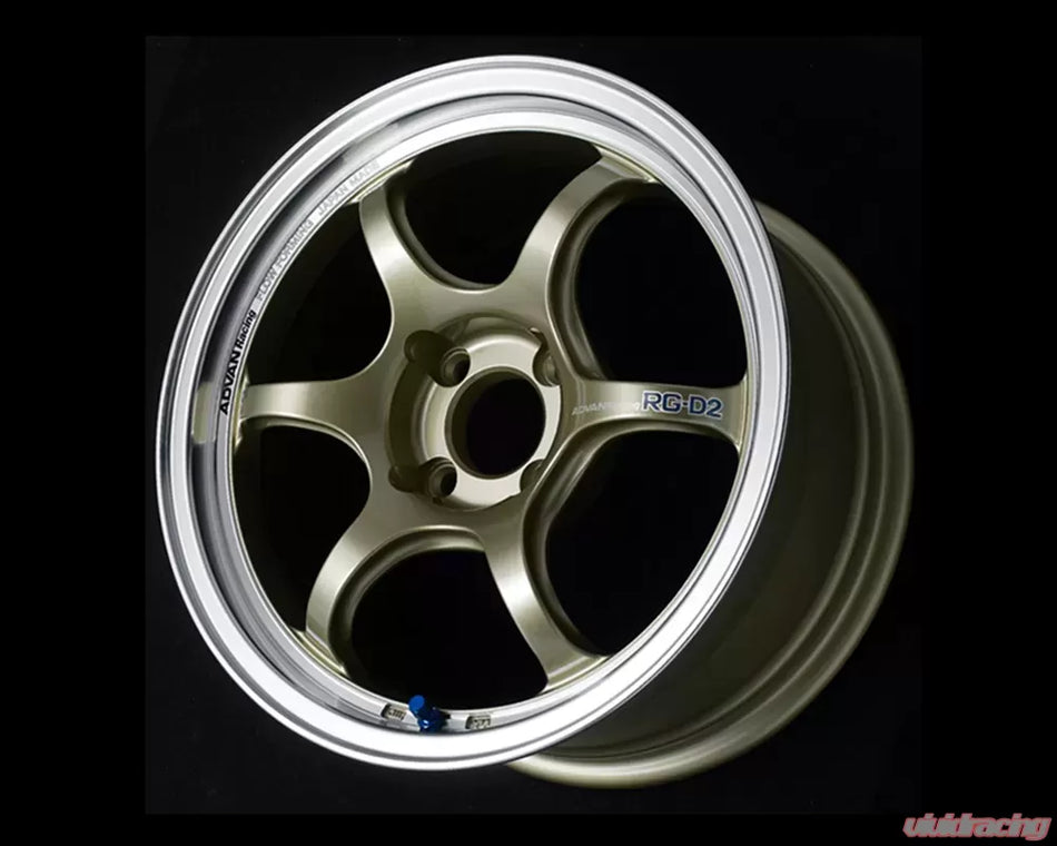 Advan RG-D2 15X8.0+28 4-100 Machining & Champagne Gold Wheel