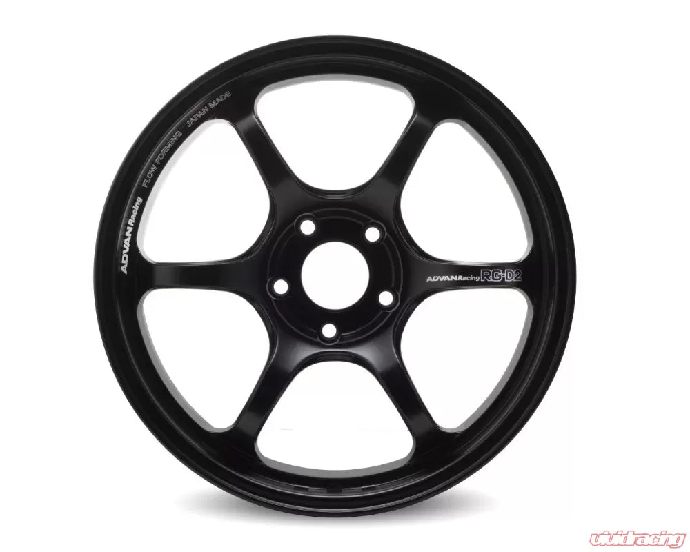 Advan RG-D2 18x9.5+40 5-100 Semi Gloss Black Wheel