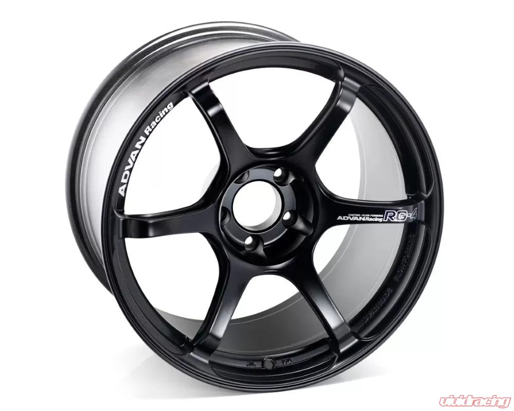 Advan RG-4 18X8.5+45 5-112 Semi Gloss Black Wheel