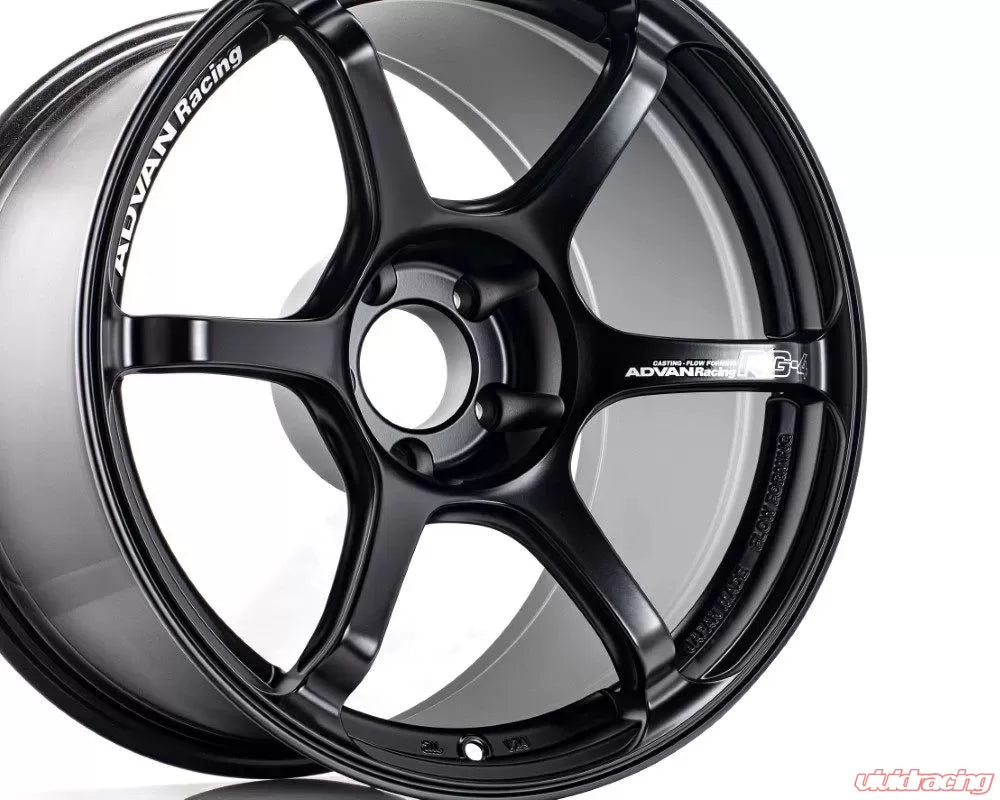 Advan RG-4 18X8.5+45 5-112 Semi Gloss Black Wheel