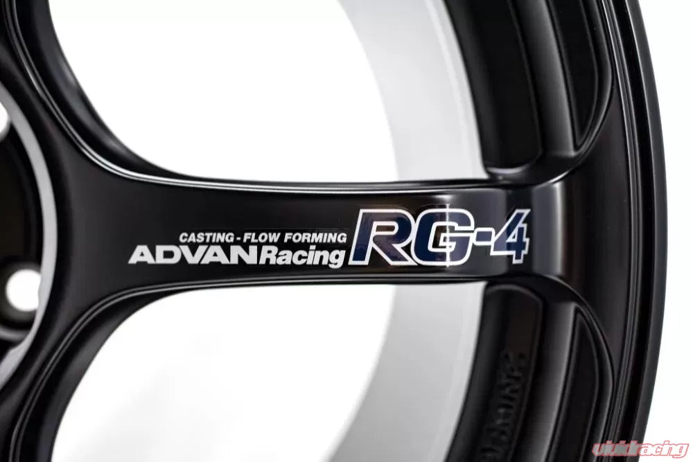 Advan RG-4 18X8.5+45 5-112 Semi Gloss Black Wheel