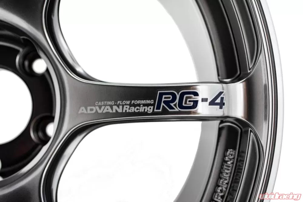 Advan RG-4 18X11.0+15 5-114.3 Racing Hyper Black & Ring Wheel