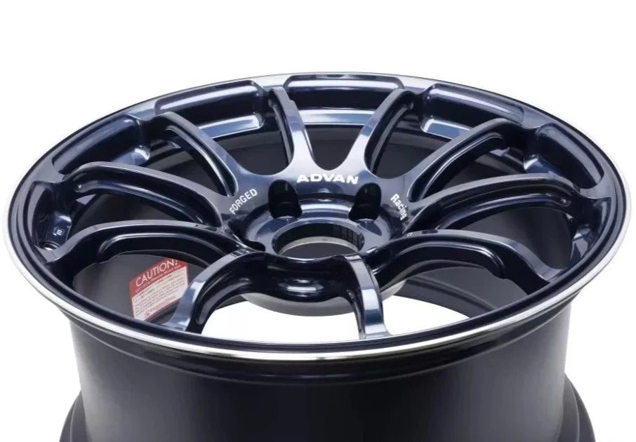 Advan RZ-F2 18X9.5+12 5-114.3 Racing Titanium Blue & Ring Wheel