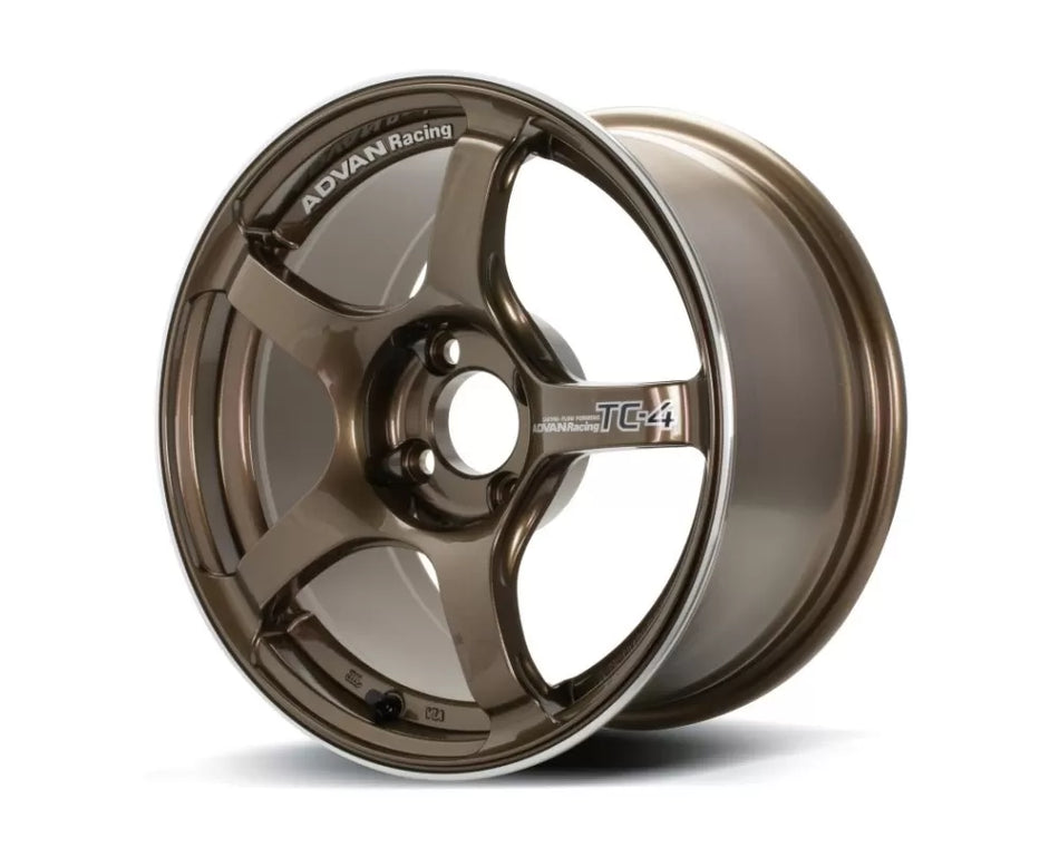 Advan TC4 17X8.0+45 5-100 Racing Umber Bronze Metallic & Ring Wheel