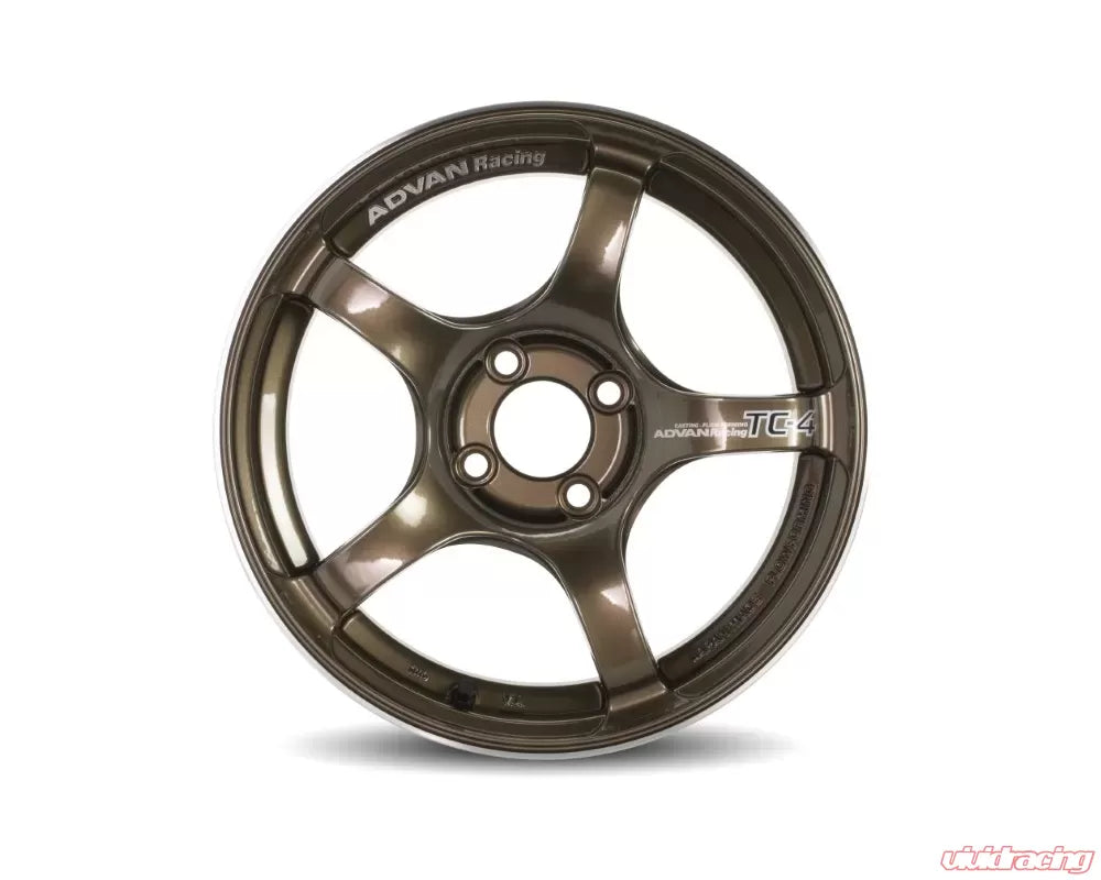 Advan TC4 17X8.0+45 5-100 Racing Umber Bronze Metallic & Ring Wheel