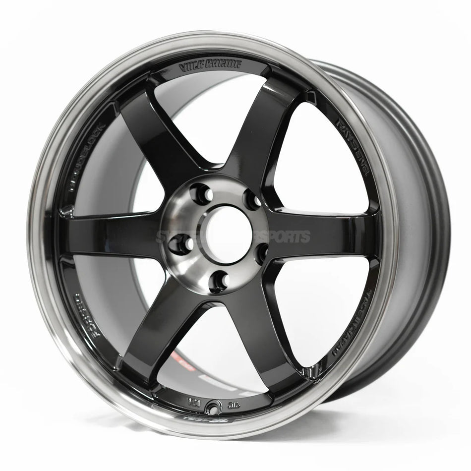 Volk Racing TE37SL 18X9.5+22 5-120 Pressed Double Black Wheel