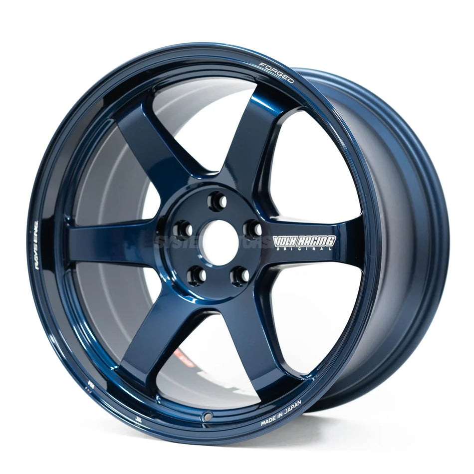 Volk Racing TE37SL 18X9.5+35 5-114.3 Matte Blue Gunmetal Wheel