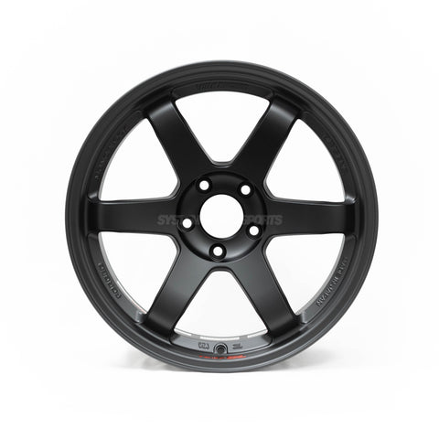 Volk Racing TE37SL 18X10.5+15 5-114.3 Flat Black Wheel