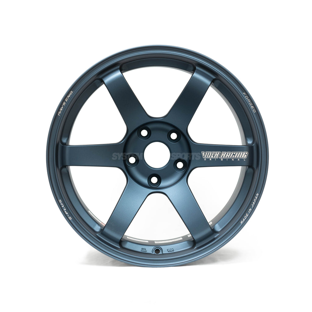 Volk Racing TE37 Saga S-Plus 18X10.5+15 5-114.3 Matte Blue Gunmetal Wheel
